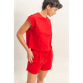 Red Boxy Top Set