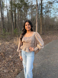 Wildflower Smocked Peplum Top