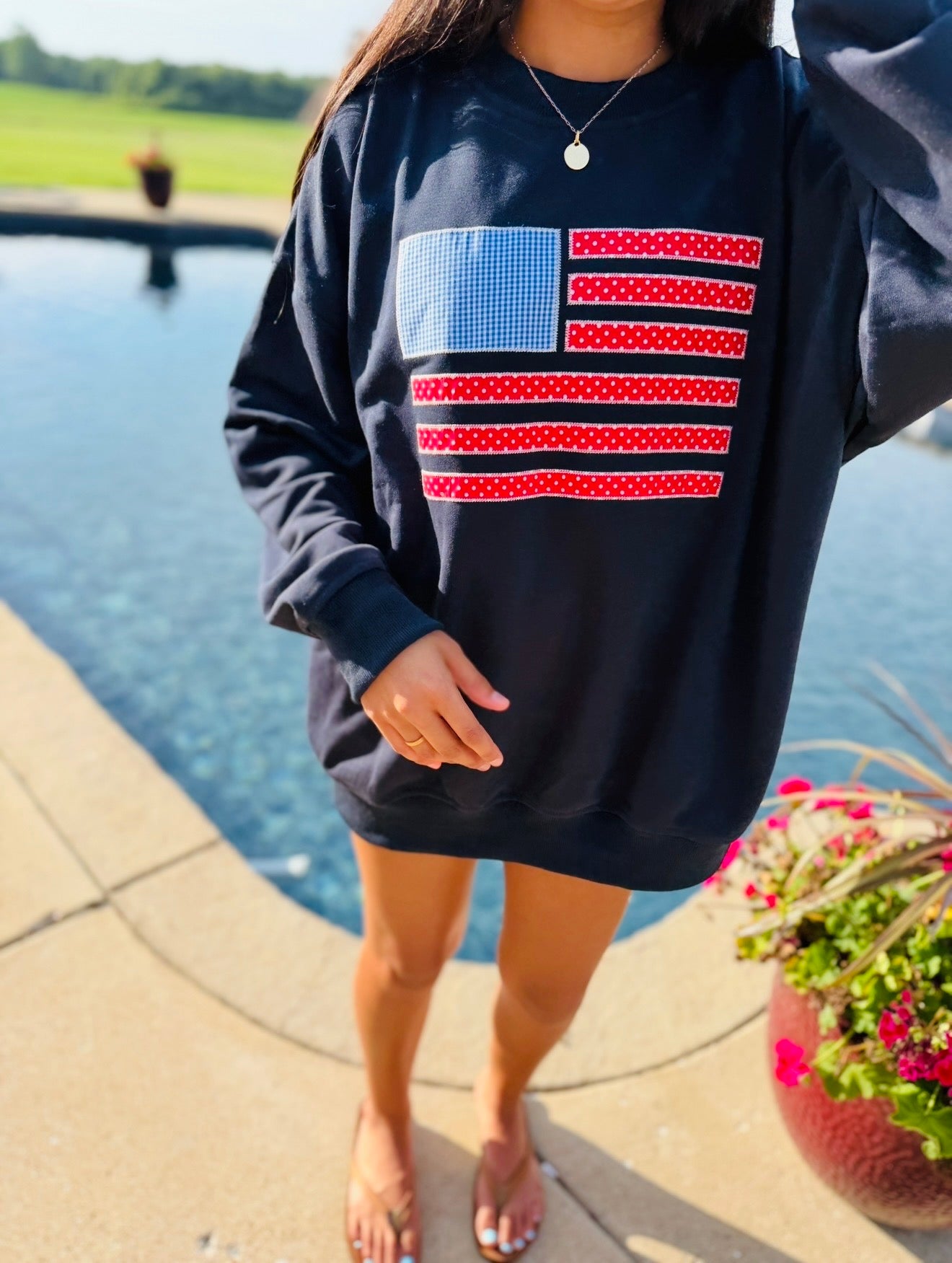 Trendy USA Oversized Sweatshirt