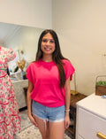 Pink Dolman Sleeve Top