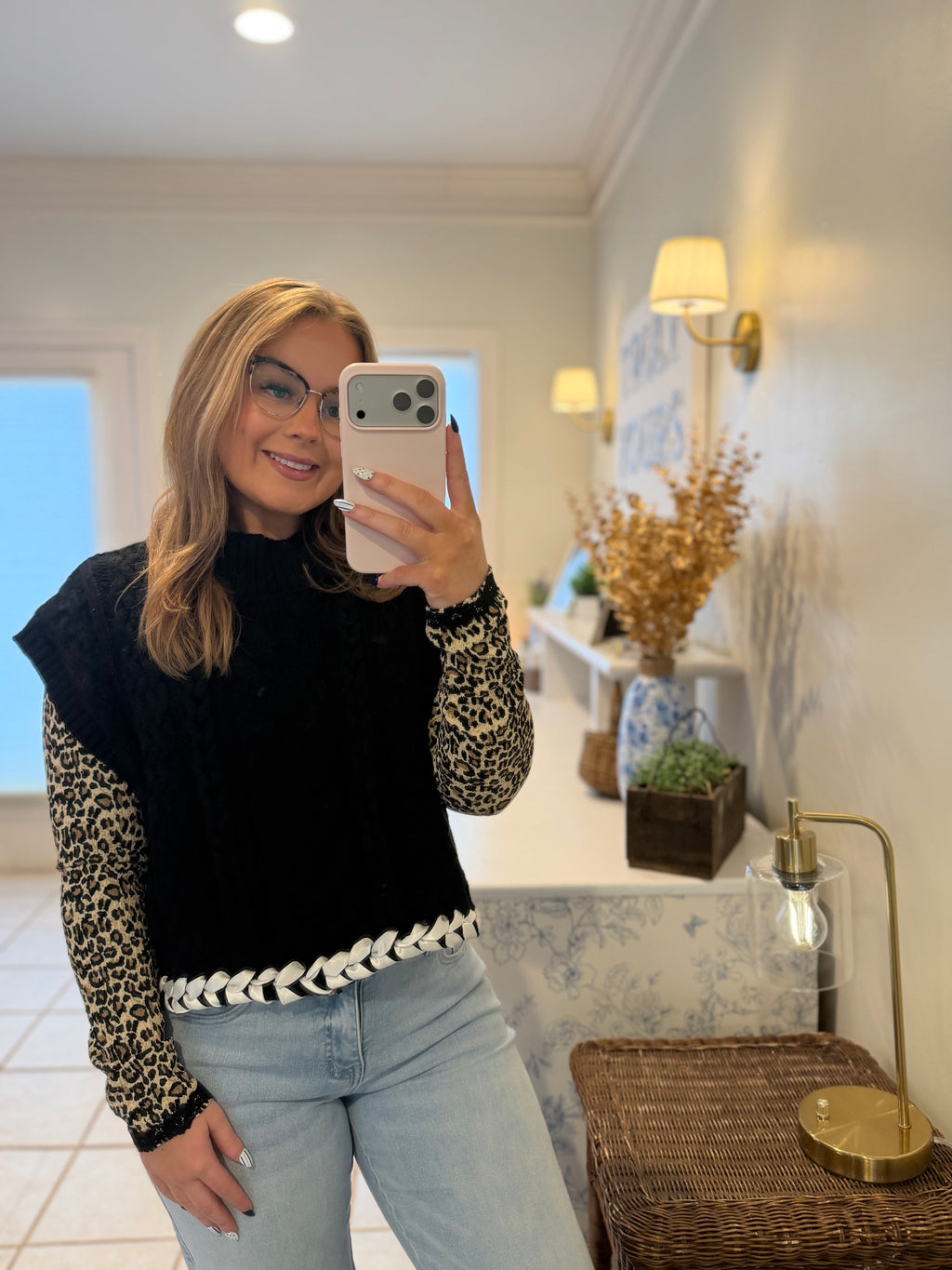 Braided Cable Knit Sweater Vest🖤