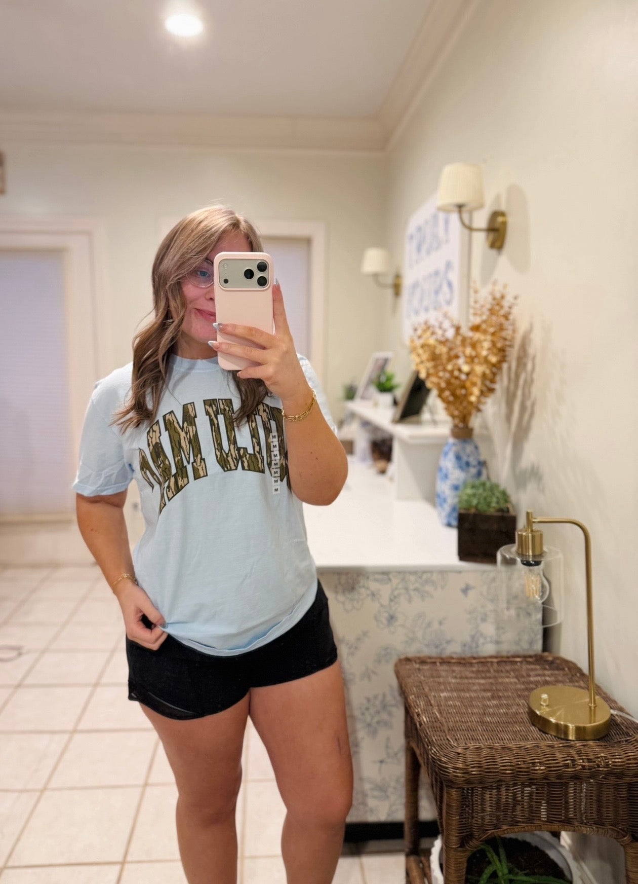 LULU MAC Blue and Mossy Oak Camo