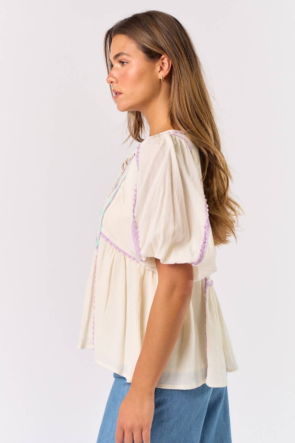 Pastel Polly Embroidered Top