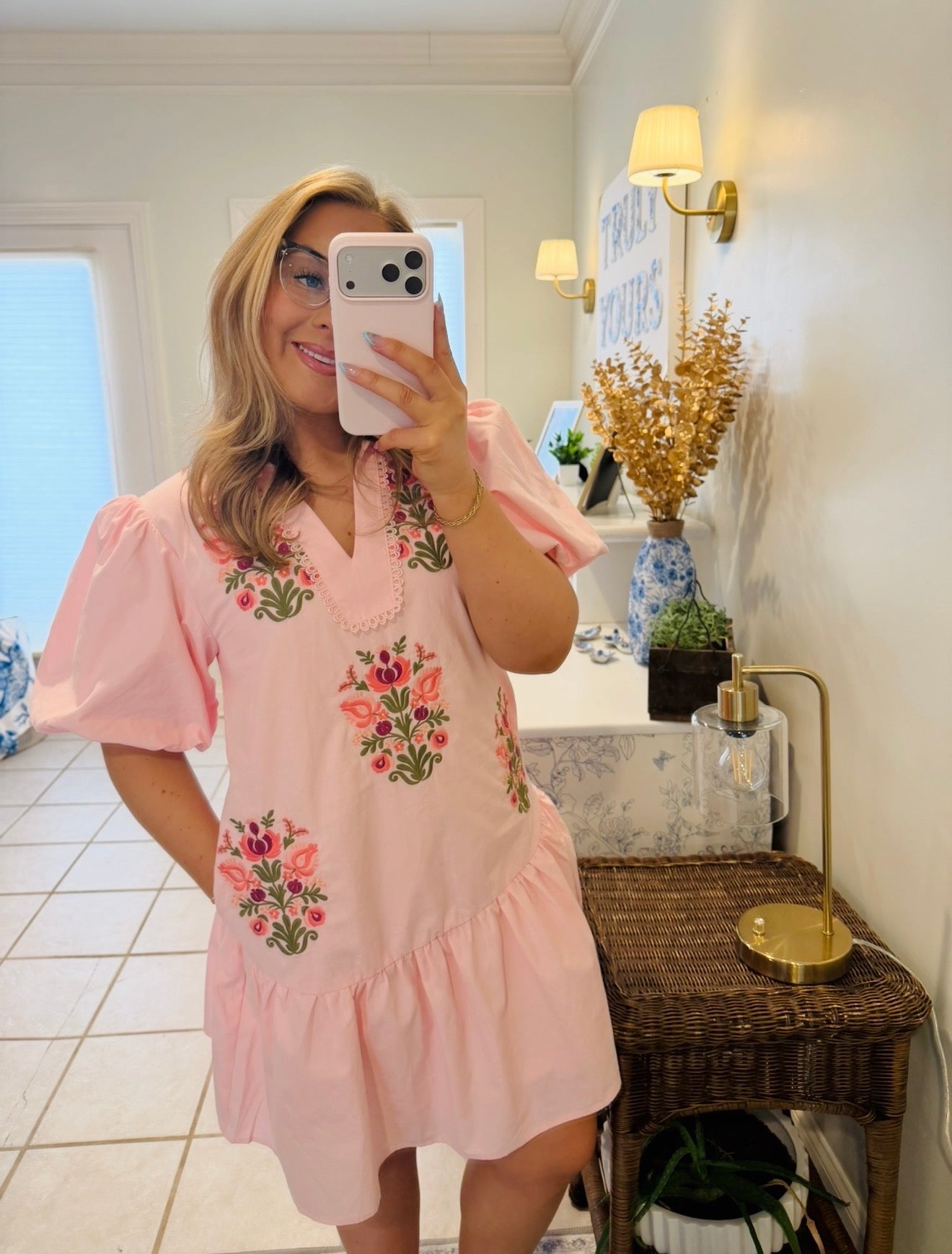 Pretty In Pink Embroidered Dress
