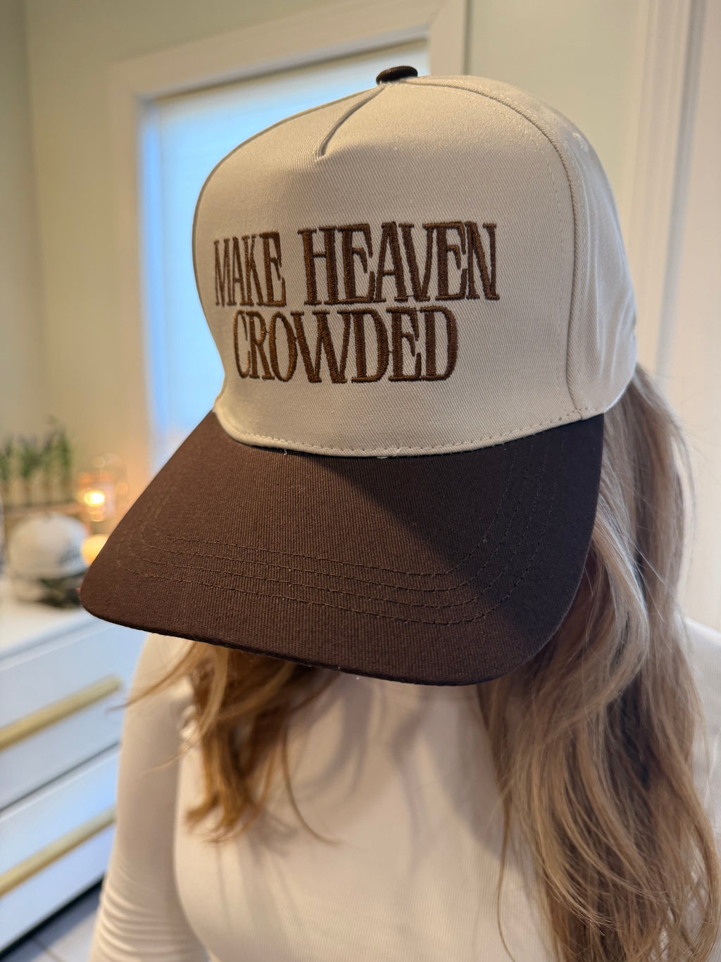 Make Heaven Crowded Two Tone Canvas Hat 5