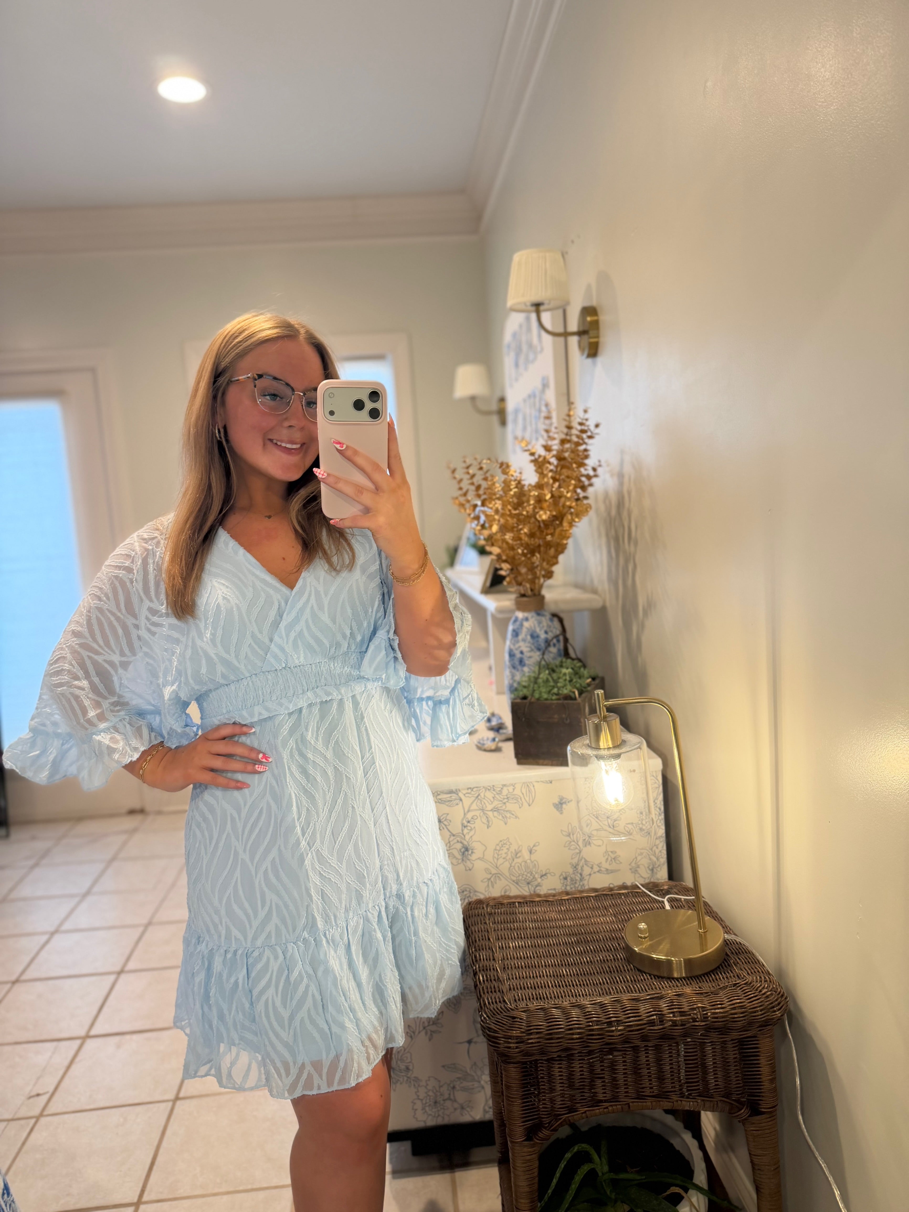 Baby Blues Textured Dress