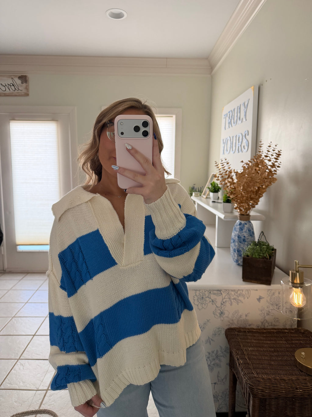 Cozy Stripes Chunky Knit Pullover