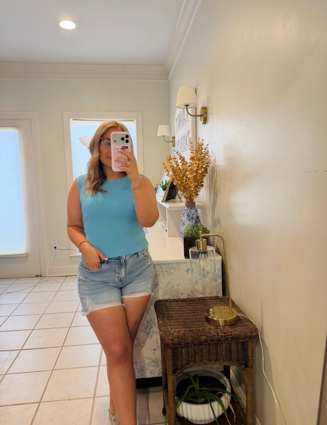 Blue Backless Nights Top