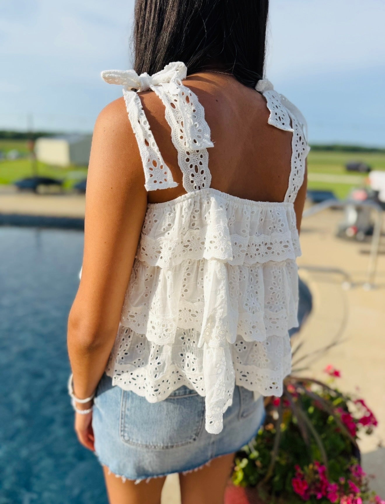 Lace & Daydreams Eyelet Top
