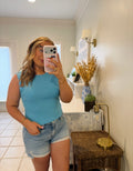 Blue Backless Nights Top