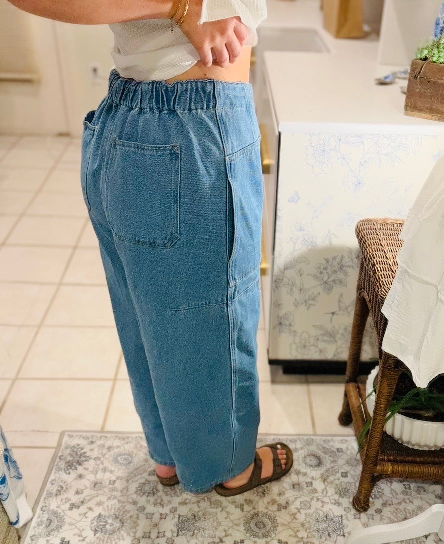 Wide Denim With Oversize Pockets