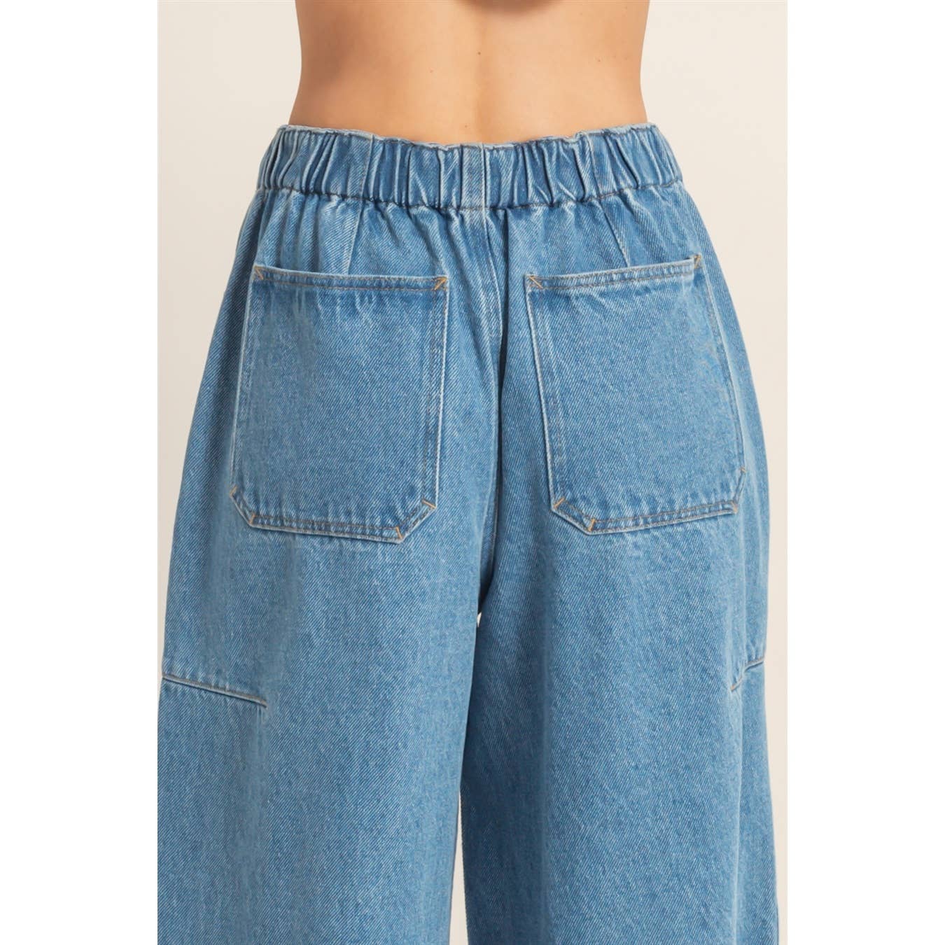 Wide Denim With Oversize Pockets