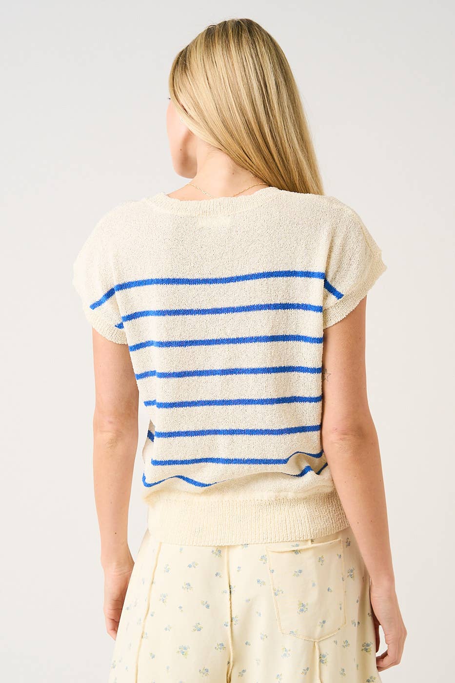 Royal Striped Light Knit Top