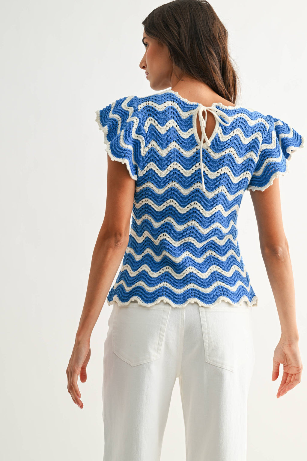 Blue Away Knit Top