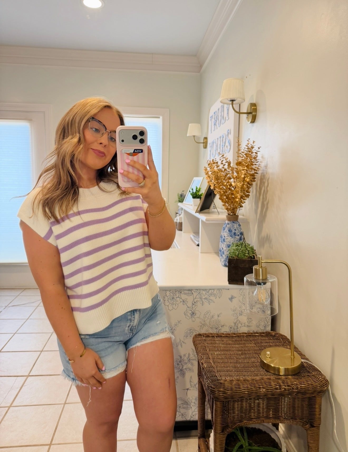 Lavender Lane Striped Top