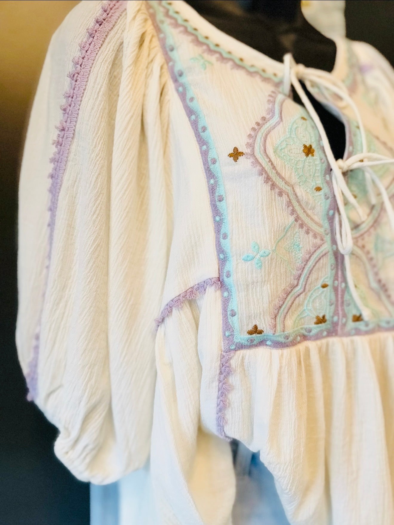 Pastel Polly Embroidered Top