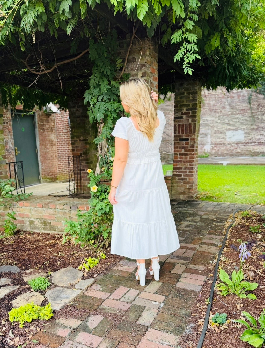 White Tiered Dress