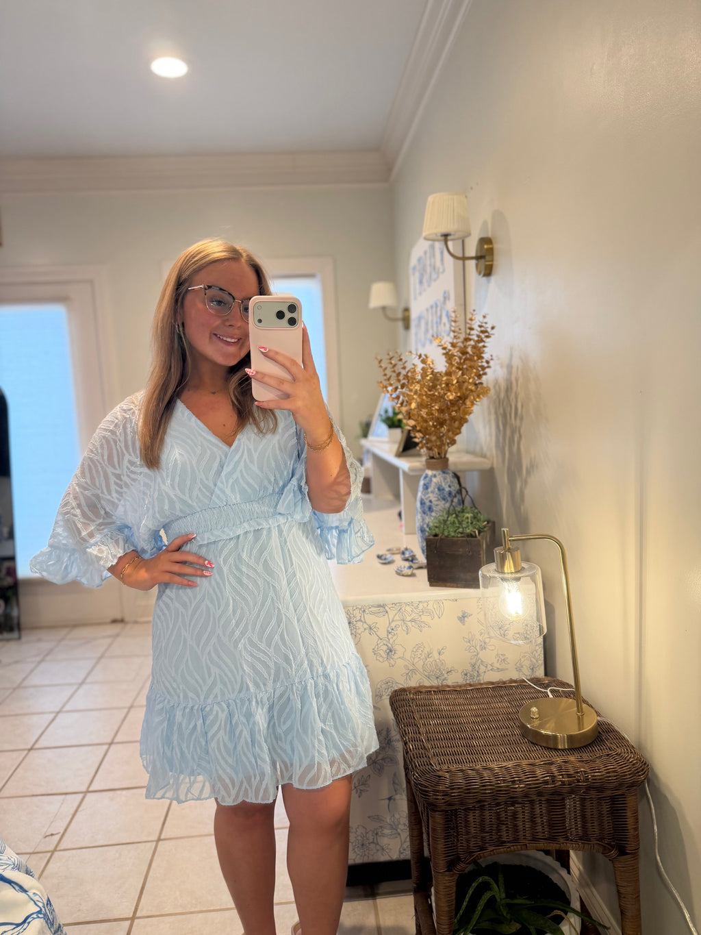 Baby Blues Textured Dress