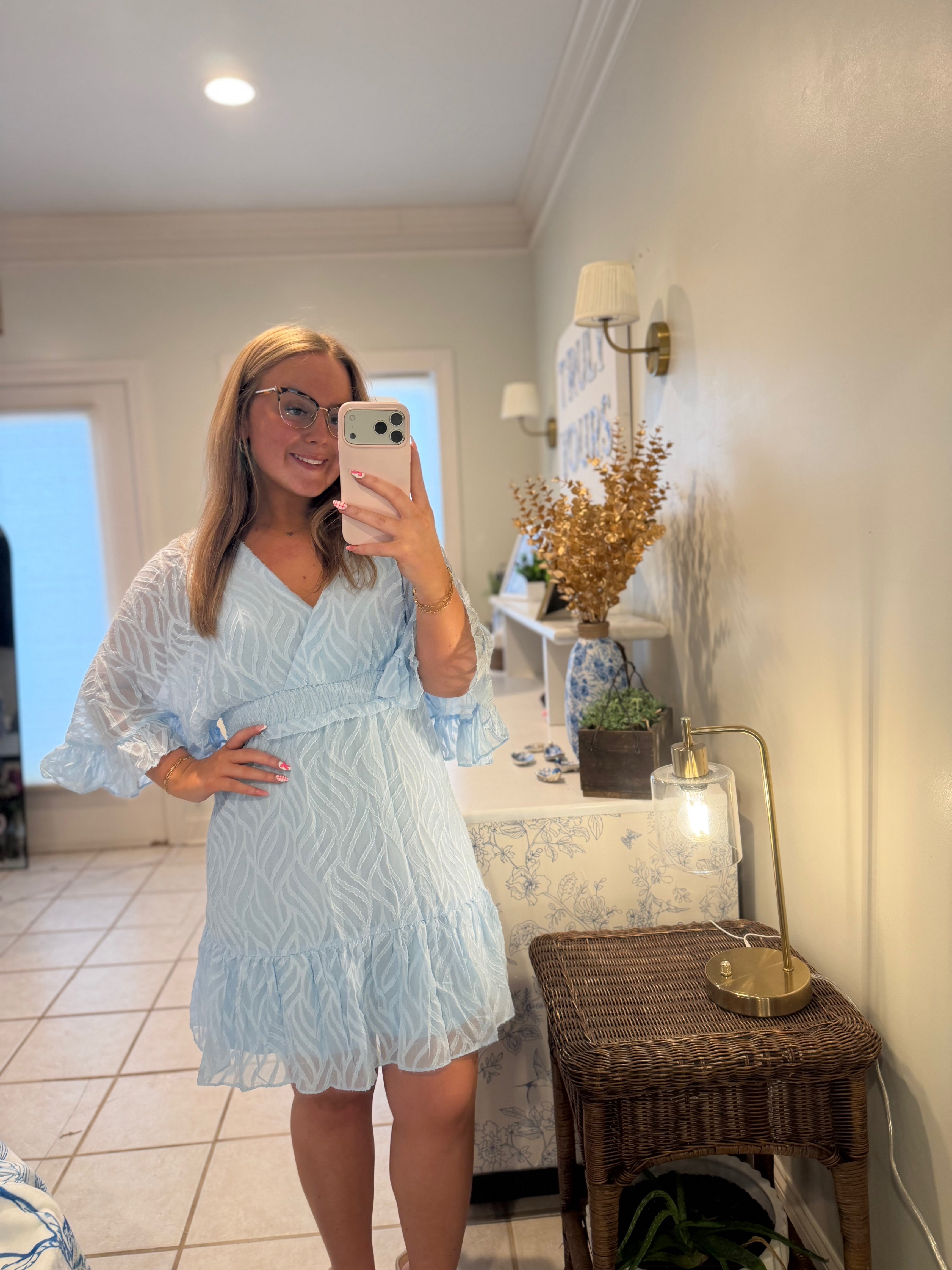 Baby Blues Textured Dress