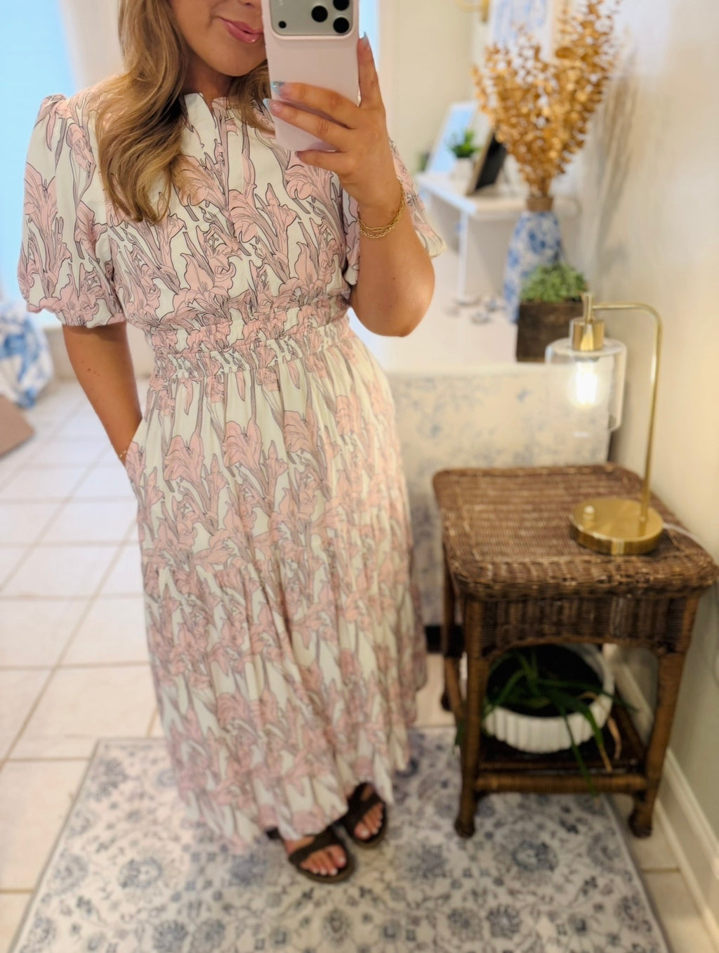 Baby Pink Floral Dress