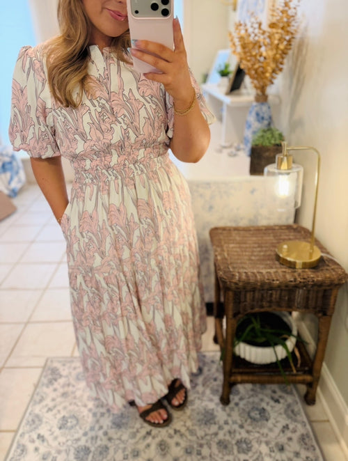 Baby Pink Floral Dress