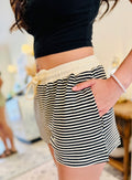 Butter Mid Rise Striped Short