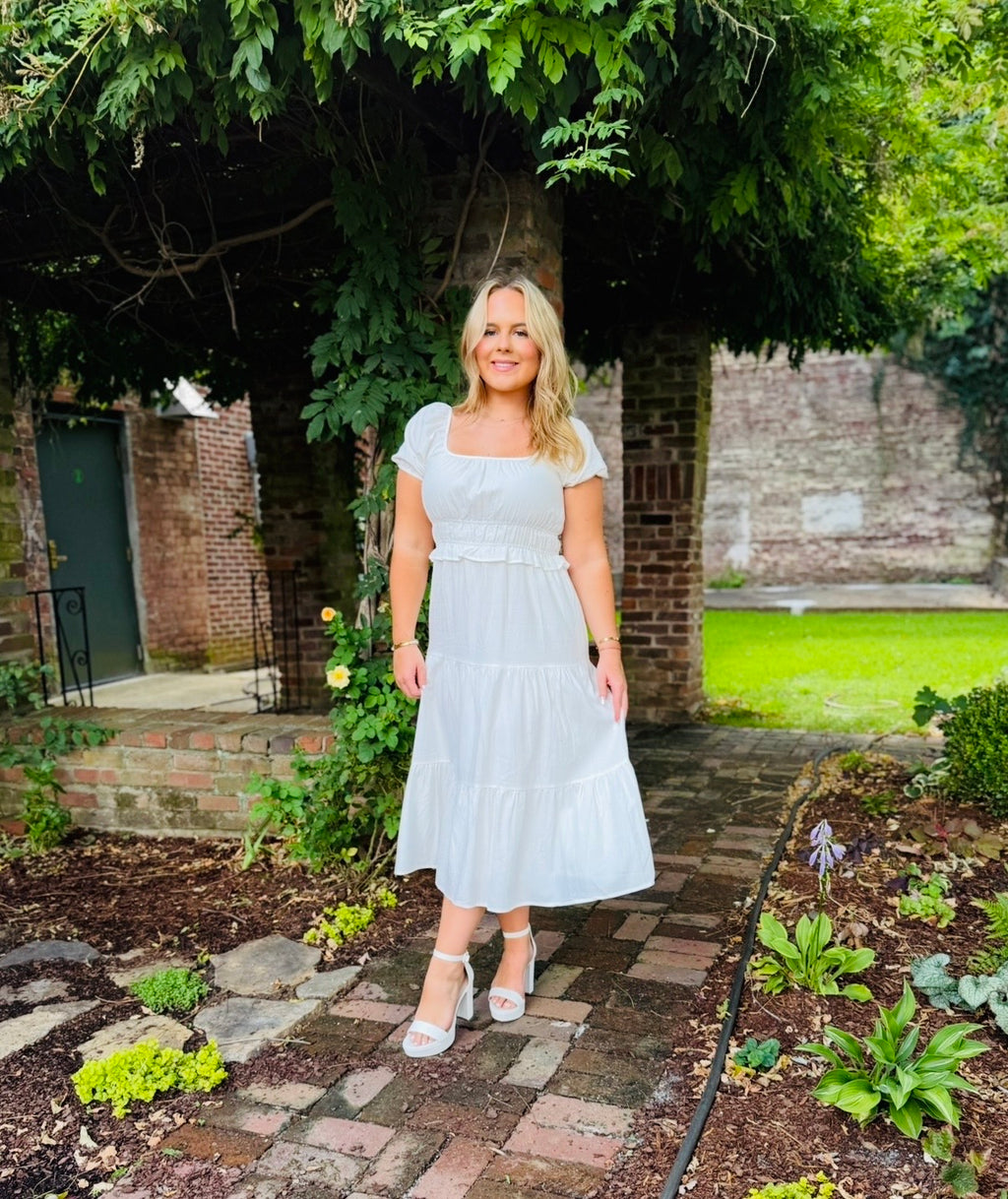 White Tiered Dress
