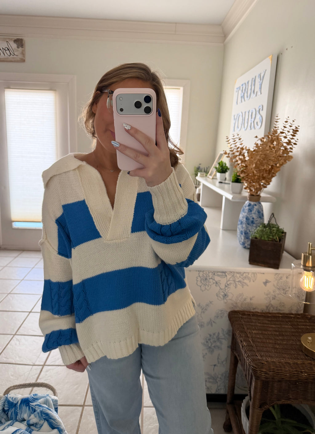 Cozy Stripes Chunky Knit Pullover