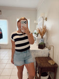 Striped Ribbed Knit Top