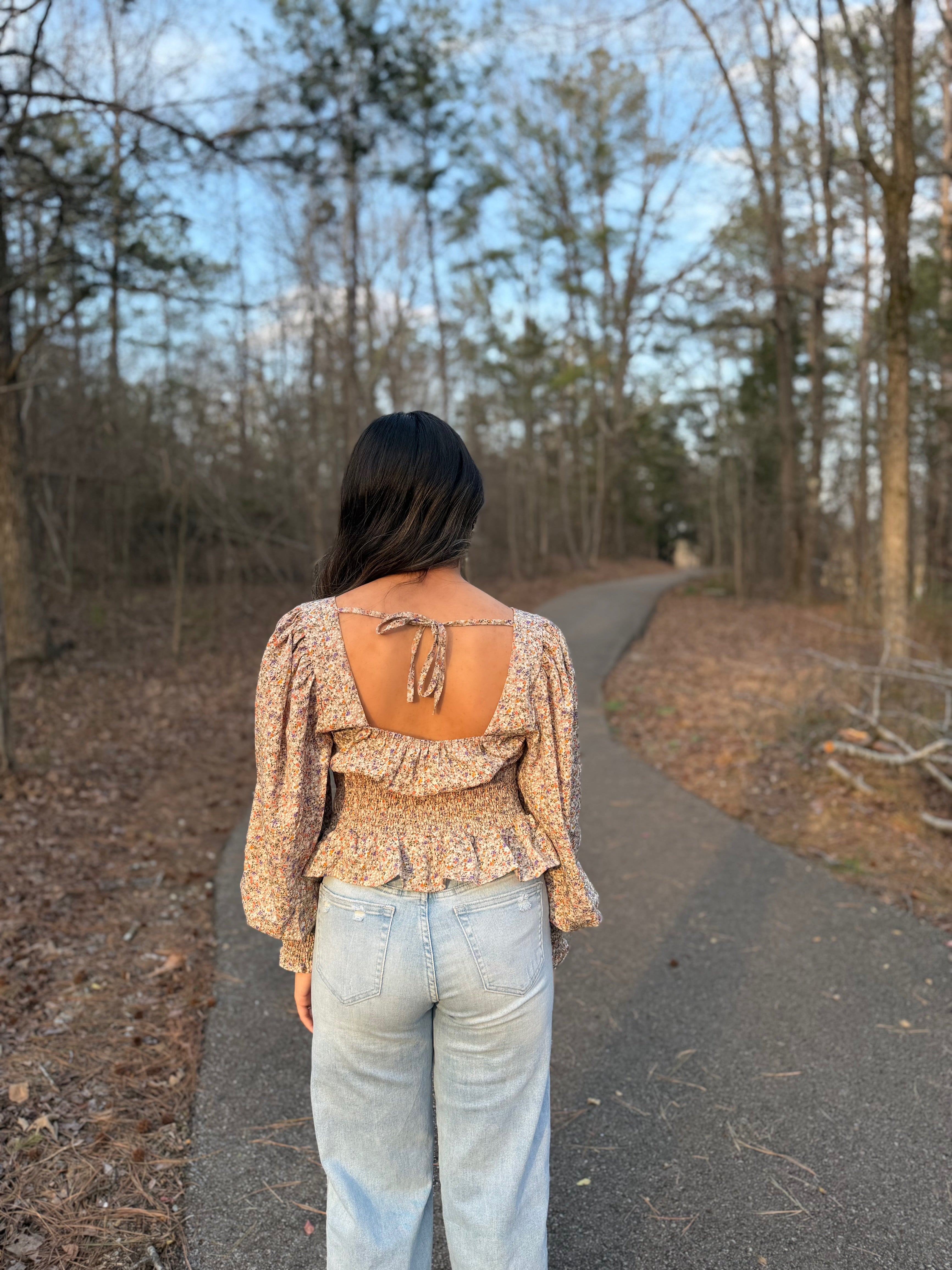 Wildflower Smocked Peplum Top
