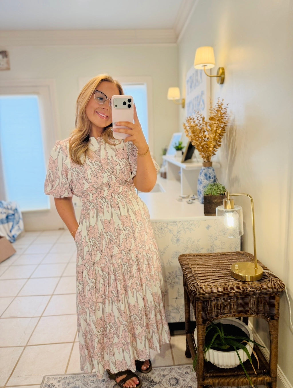 Baby Pink Floral Dress