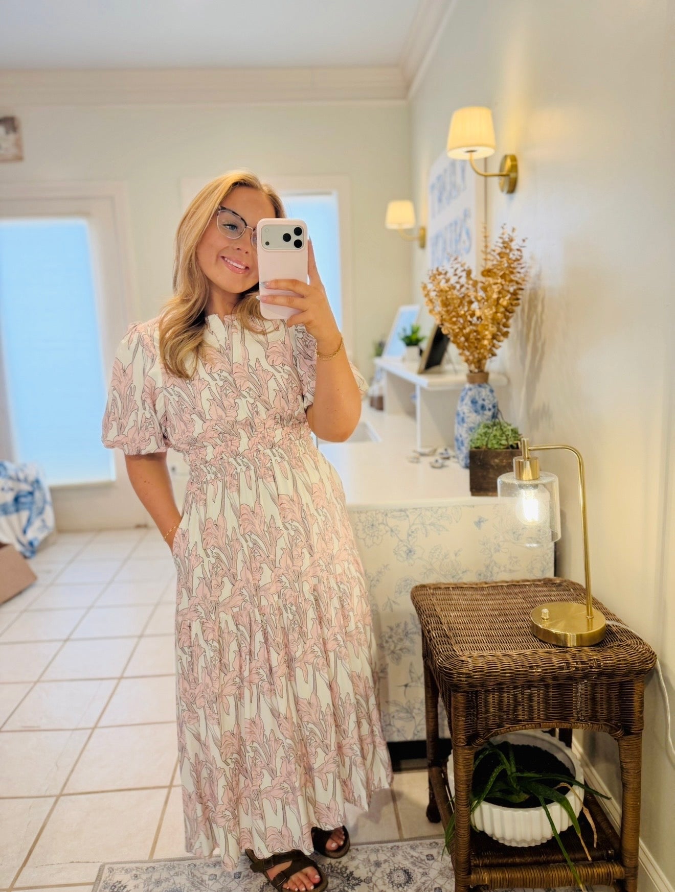 Baby Pink Floral Dress