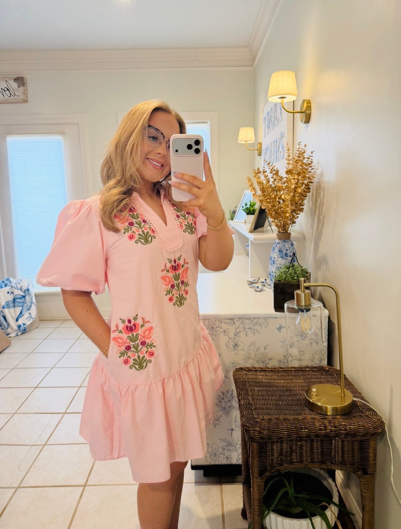 Pretty In Pink Embroidered Dress
