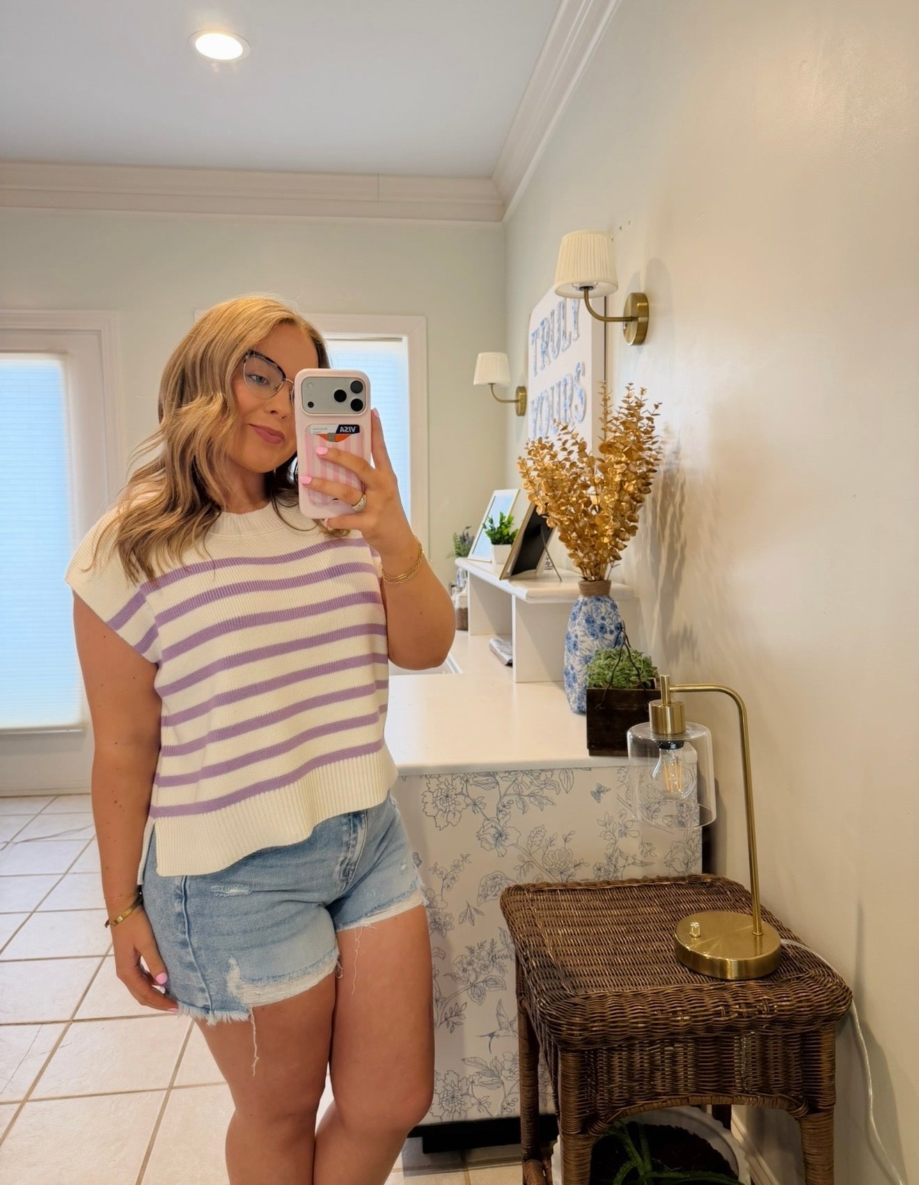 Lavender Lane Striped Top