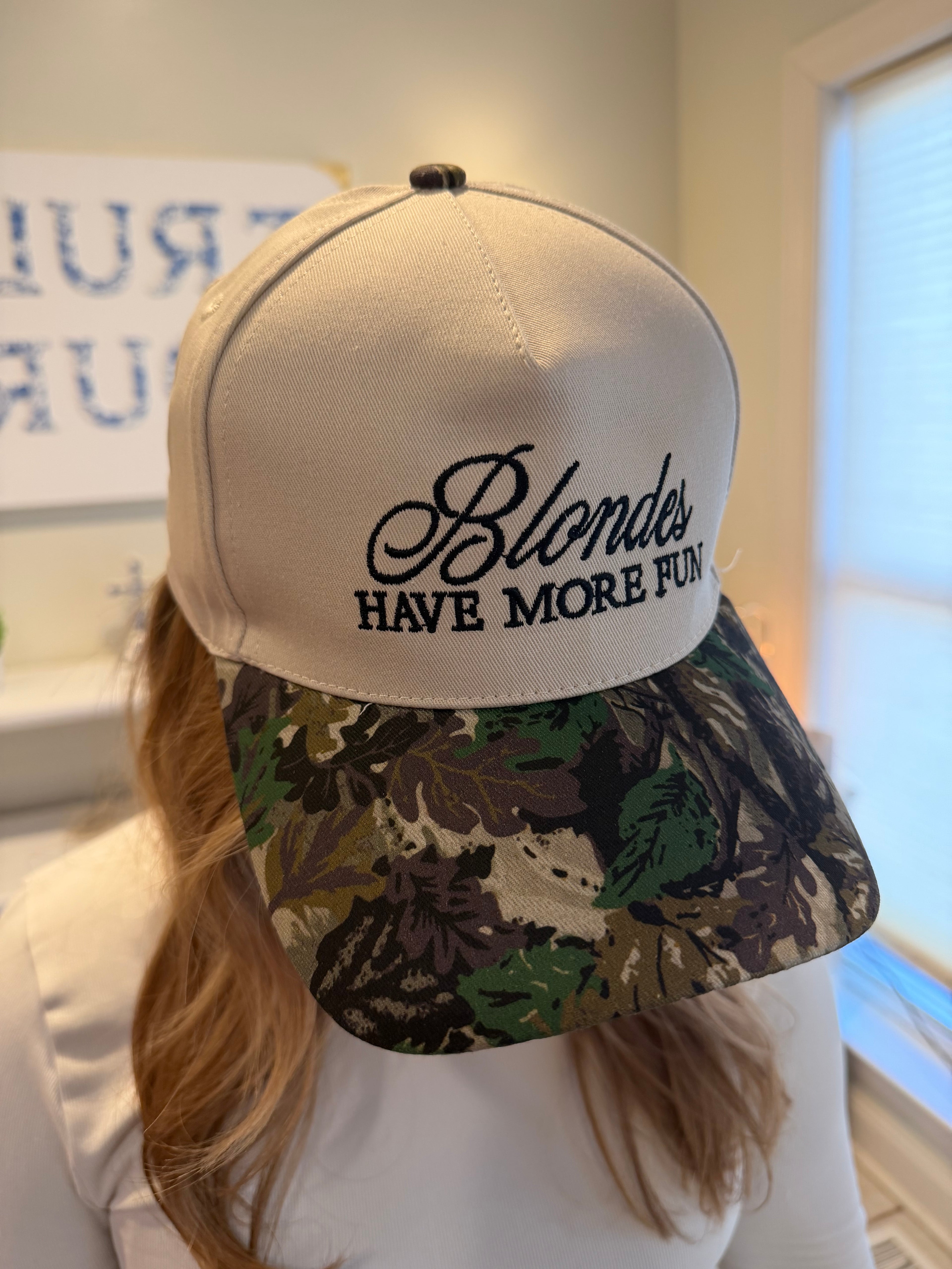 Blondes Have More Fun Camo Two Tone 15