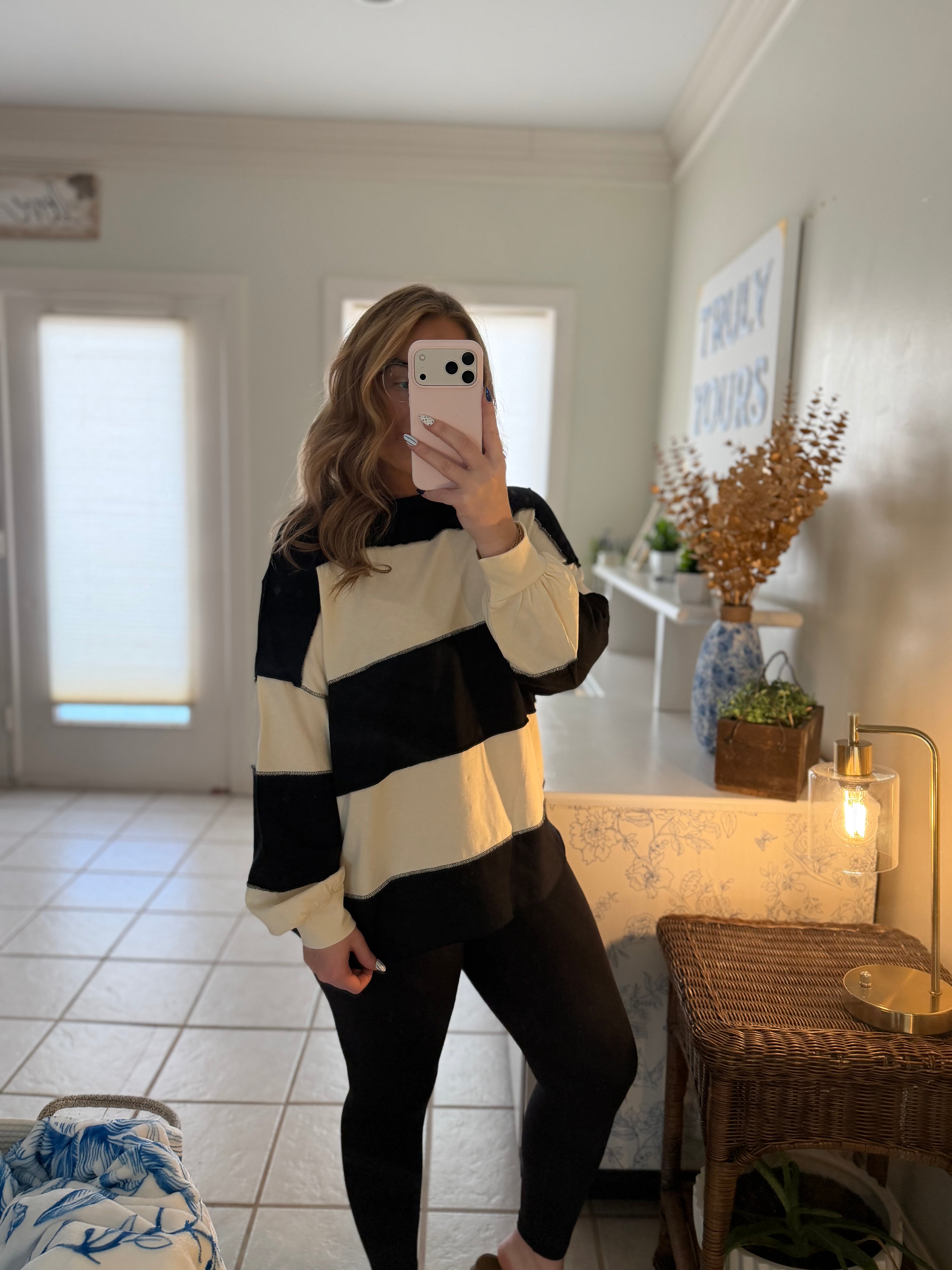Easy Days Slouchy Stripe Top