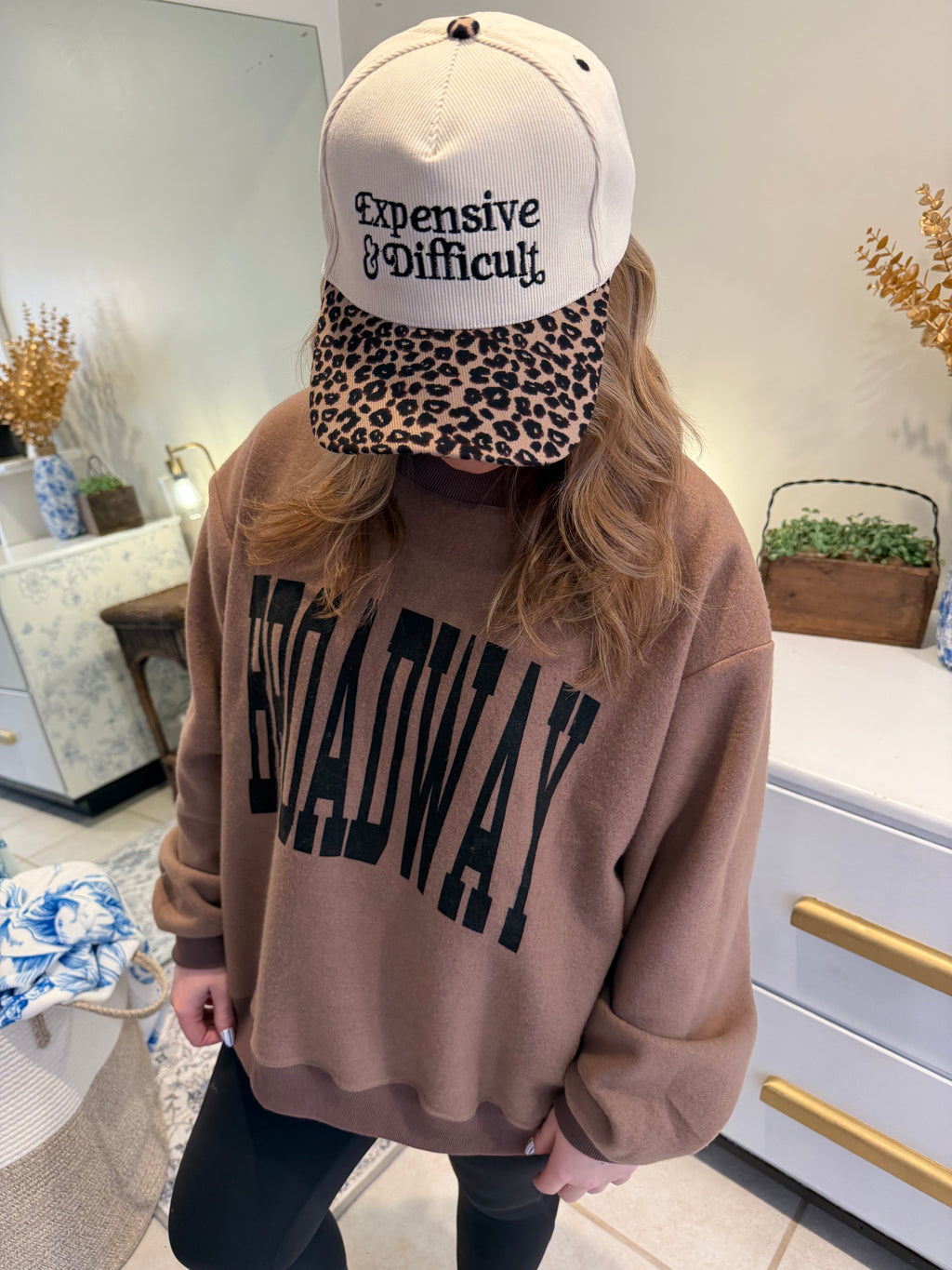 Expensive & Difficult Cheetah Two Tone Corduroy Hat