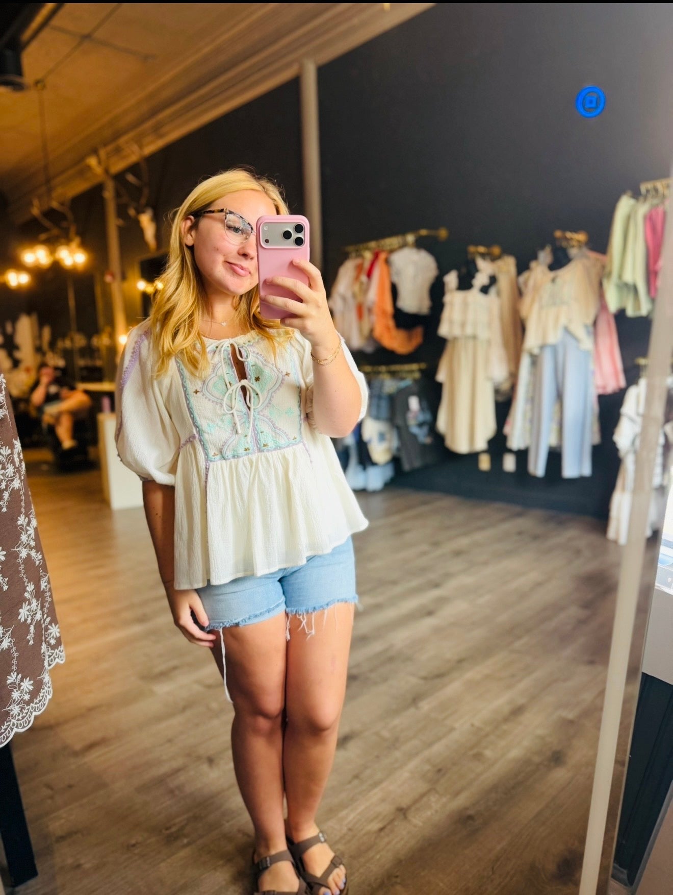 Pastel Polly Embroidered Top