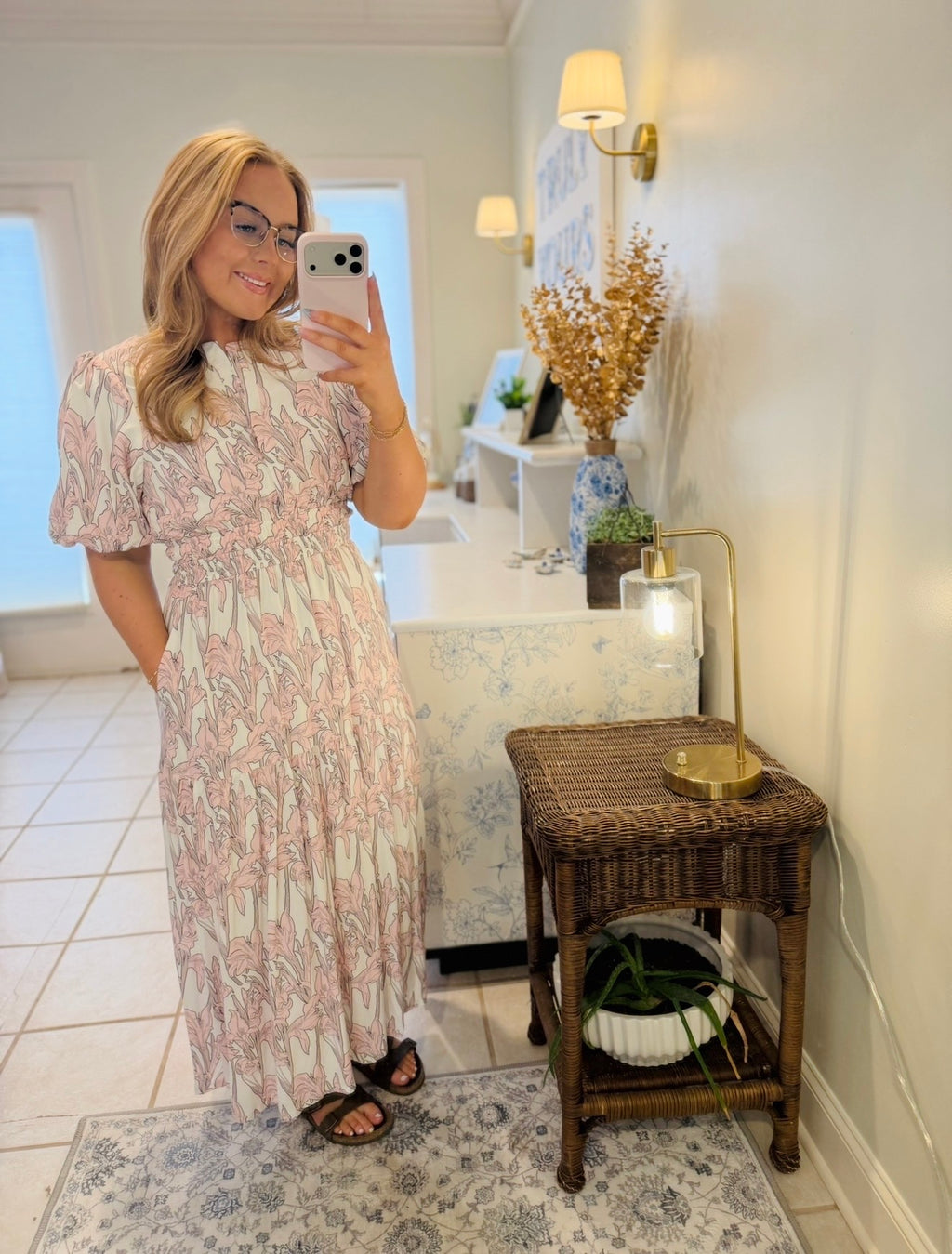 Baby Pink Floral Dress