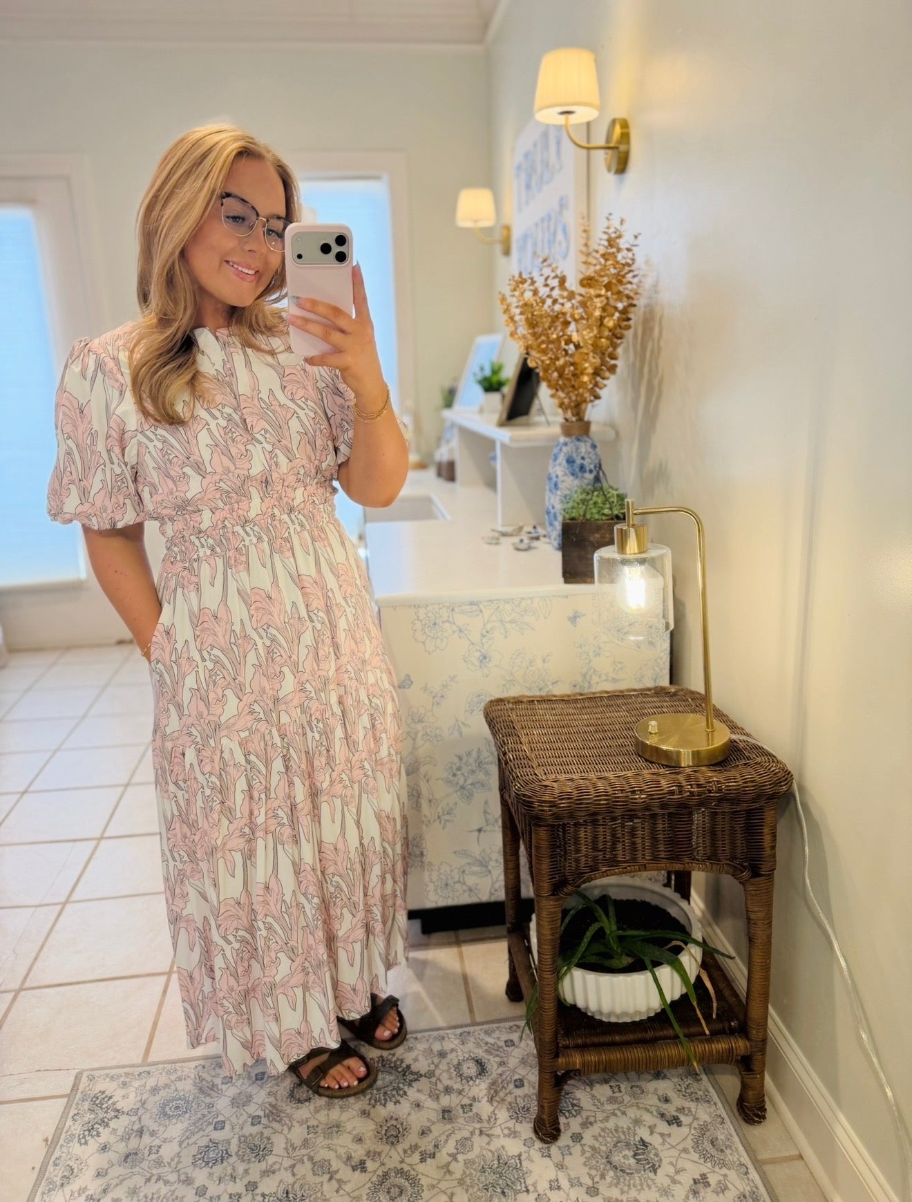 Baby Pink Floral Dress