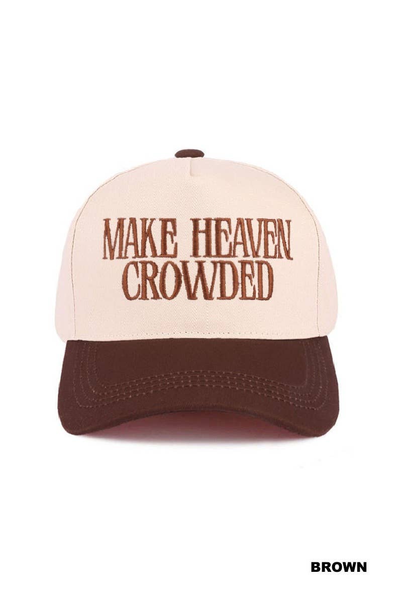 Make Heaven Crowded Two Tone Canvas Hat 5