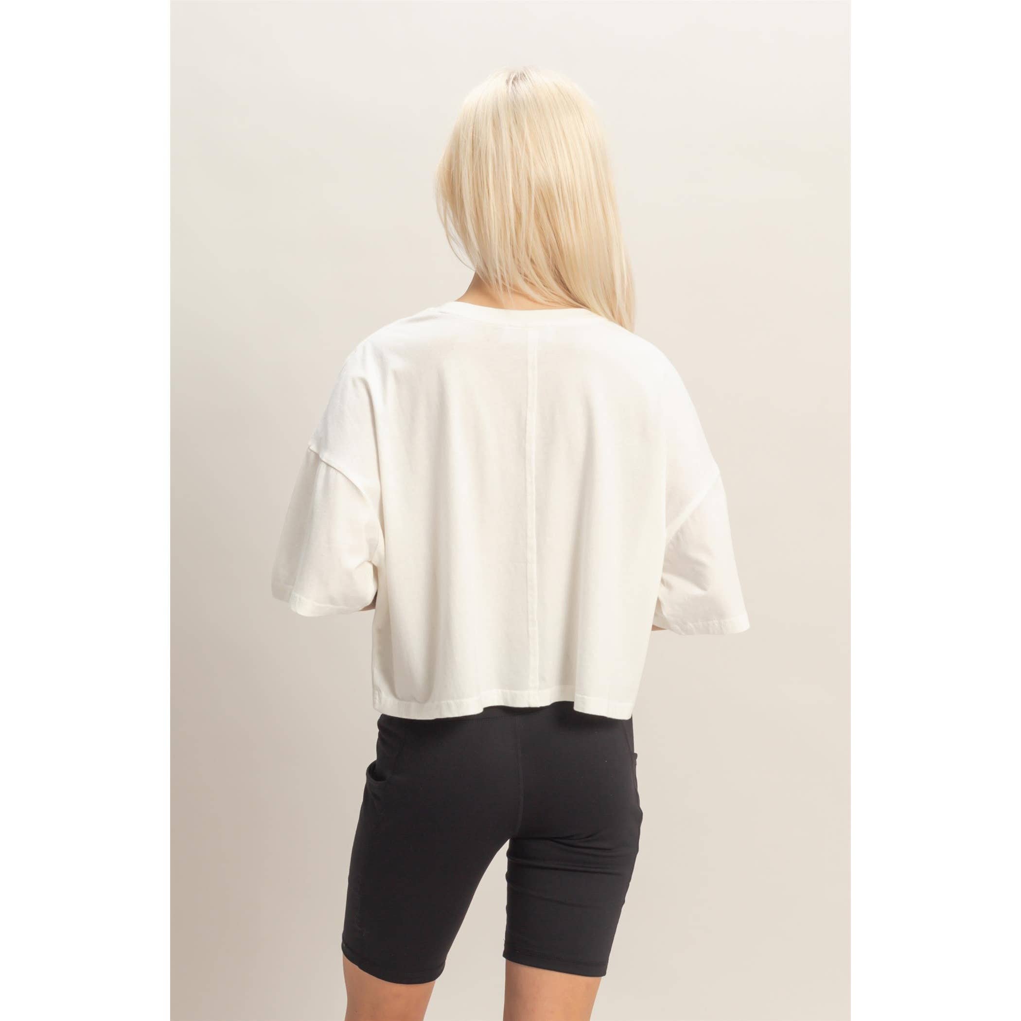 Raw Edge Star Patch Top