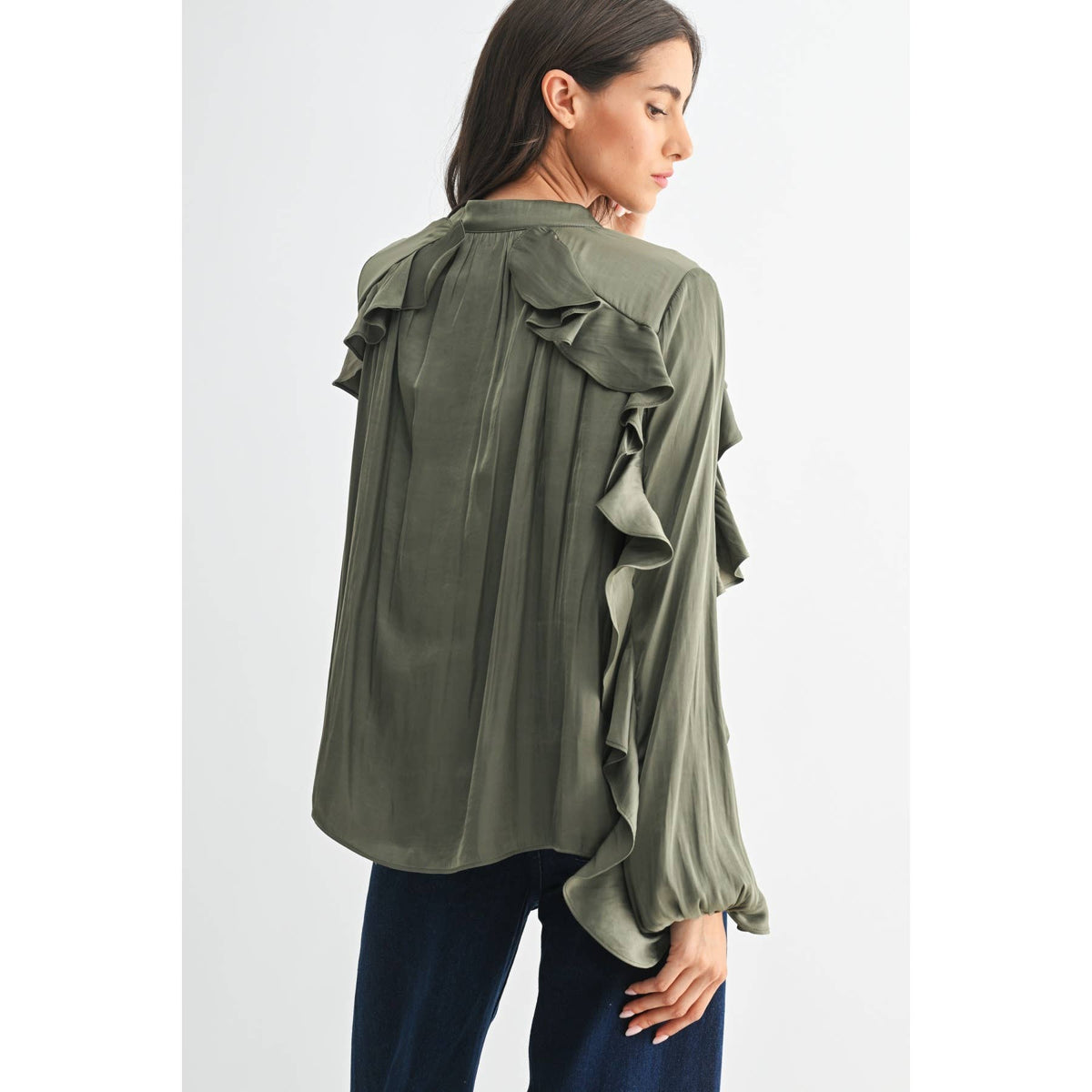 Olive You Satin Blouse